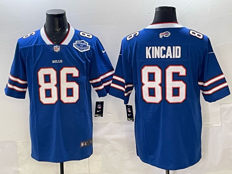 Men 2025 Buffalo Bills 86 Kincaid Blue Nike Limited NFL Jersey style 08